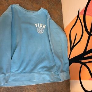 PINK Victoria's Secret Blue Crew Neck Sweater